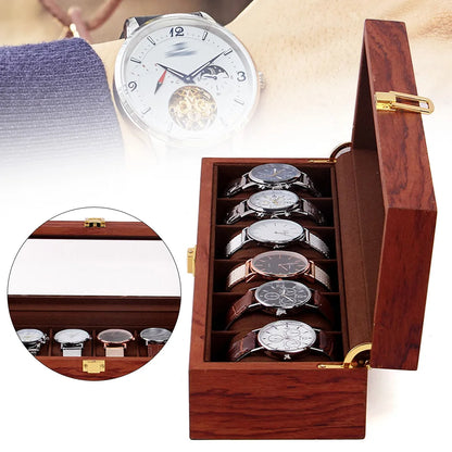 6/10/12 Slots Wooden Watch Display Case