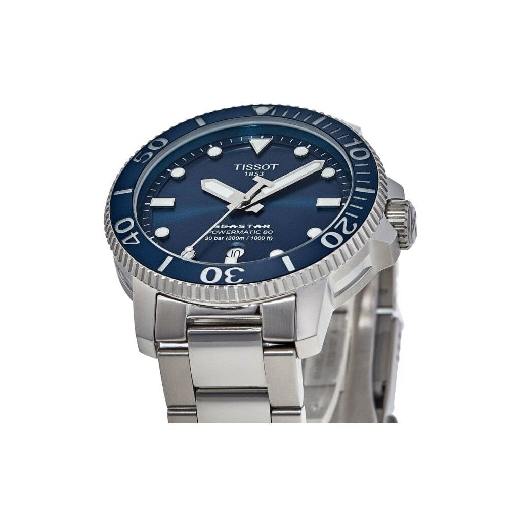 Tissot Seastar 1000 Professional Powermatic 80 Blue Dial Divers T120.407.11.041.03 T1204071104103 300M Mens Watch